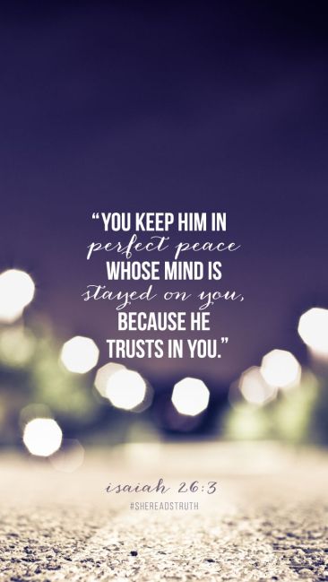 You keep him in peace